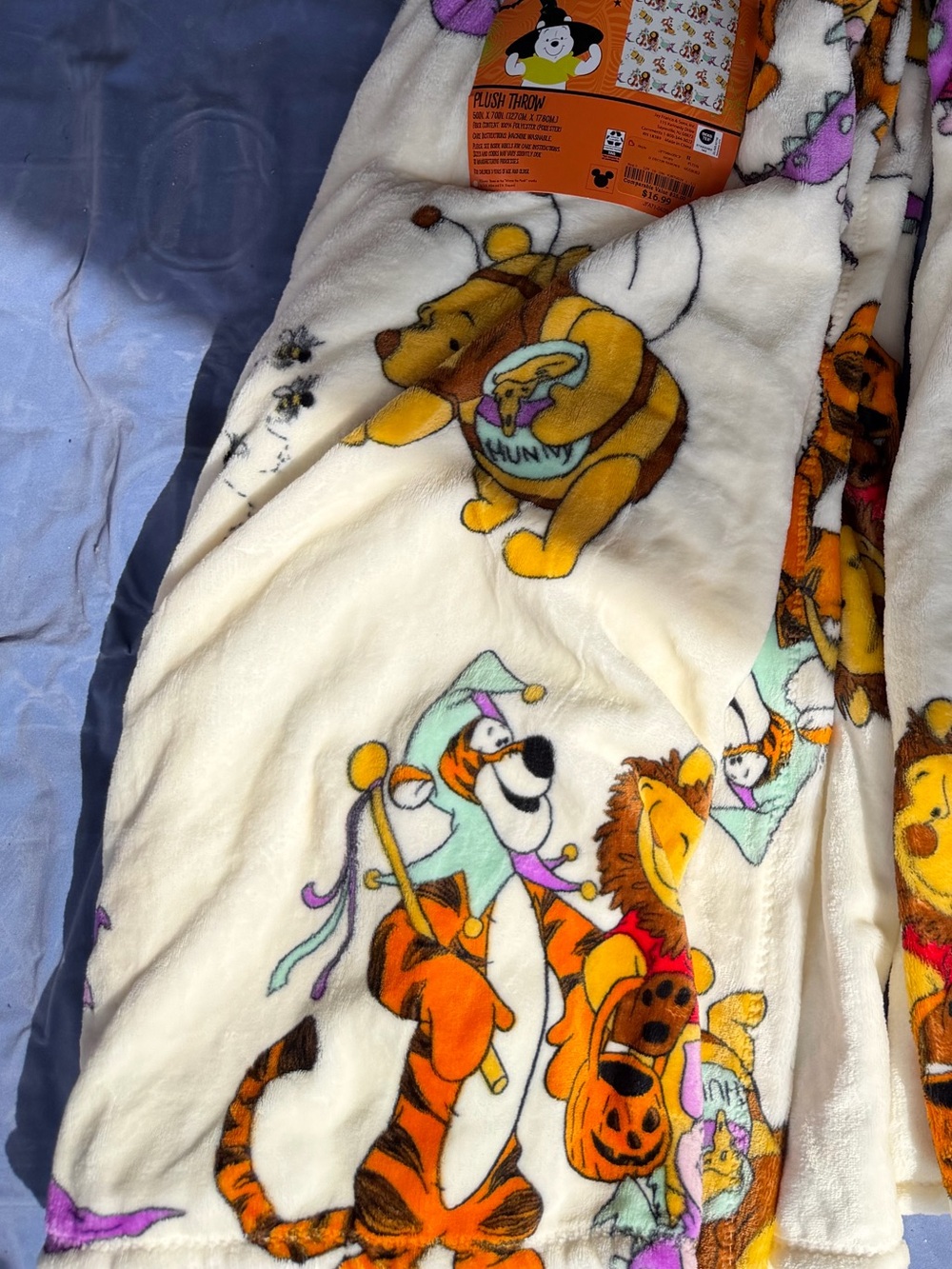 Disney Halloween Winnie the Pooh throw blanket new